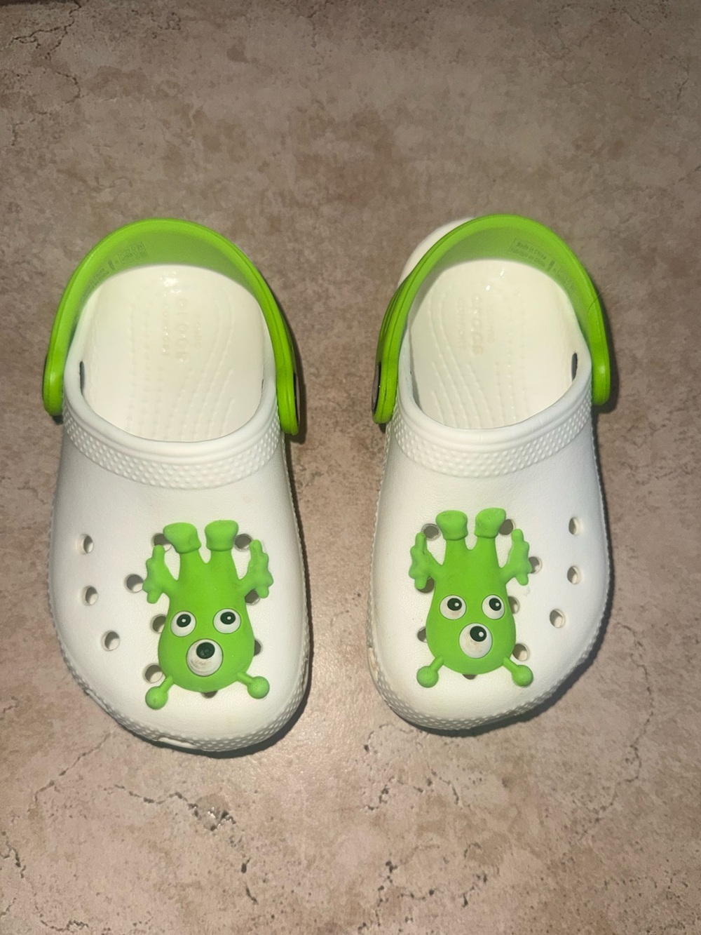 Crocs Glow Alien Clogs White Green Toddler Size C8